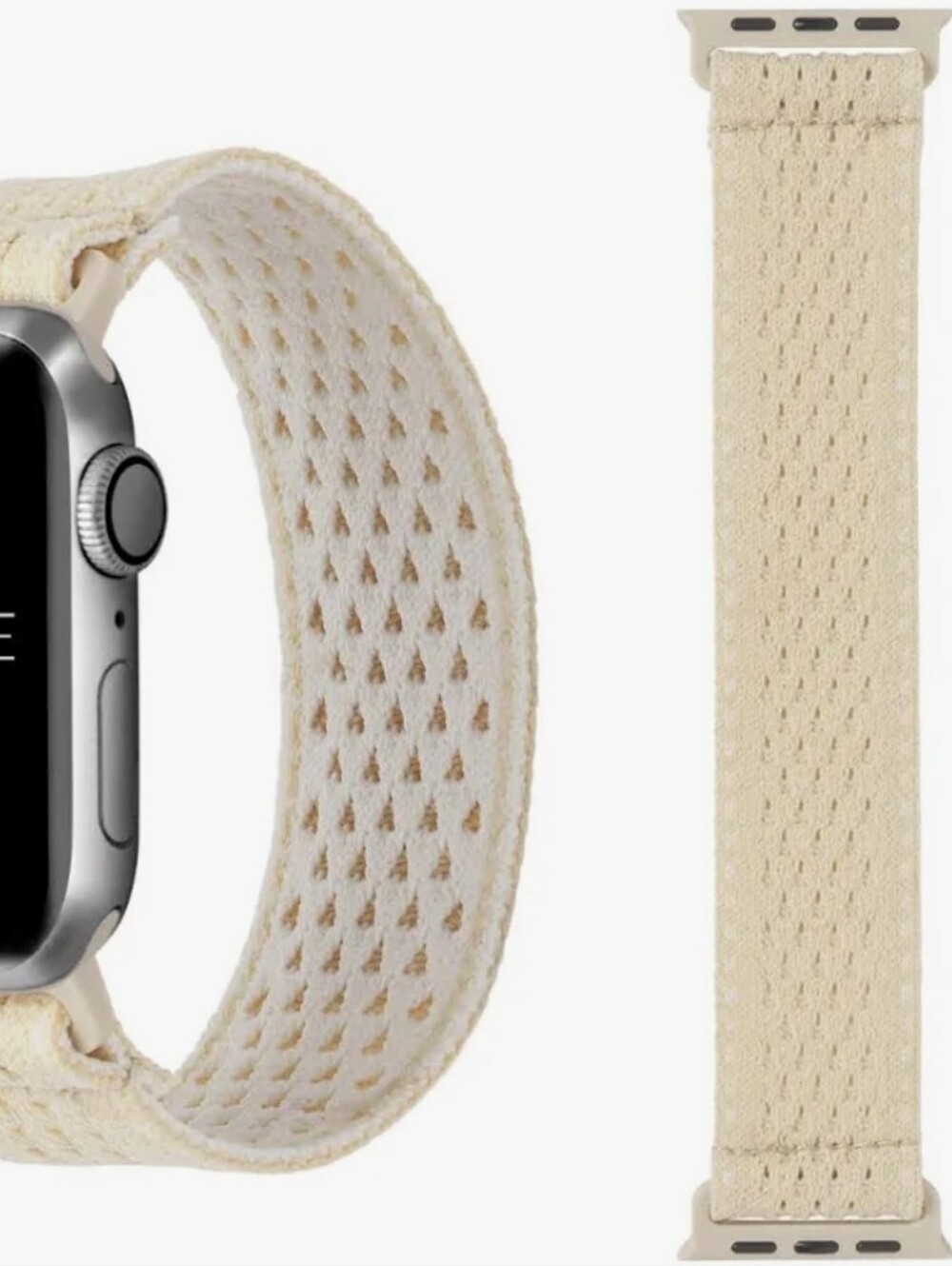 Solace Sport Loop for Apple Smart Watch Band - Sand / White
